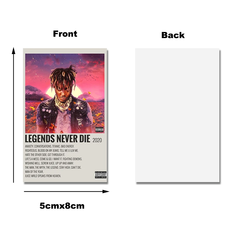 

8Pcs/set Great Legend Rapper Music Album Photocards for Fans Collection