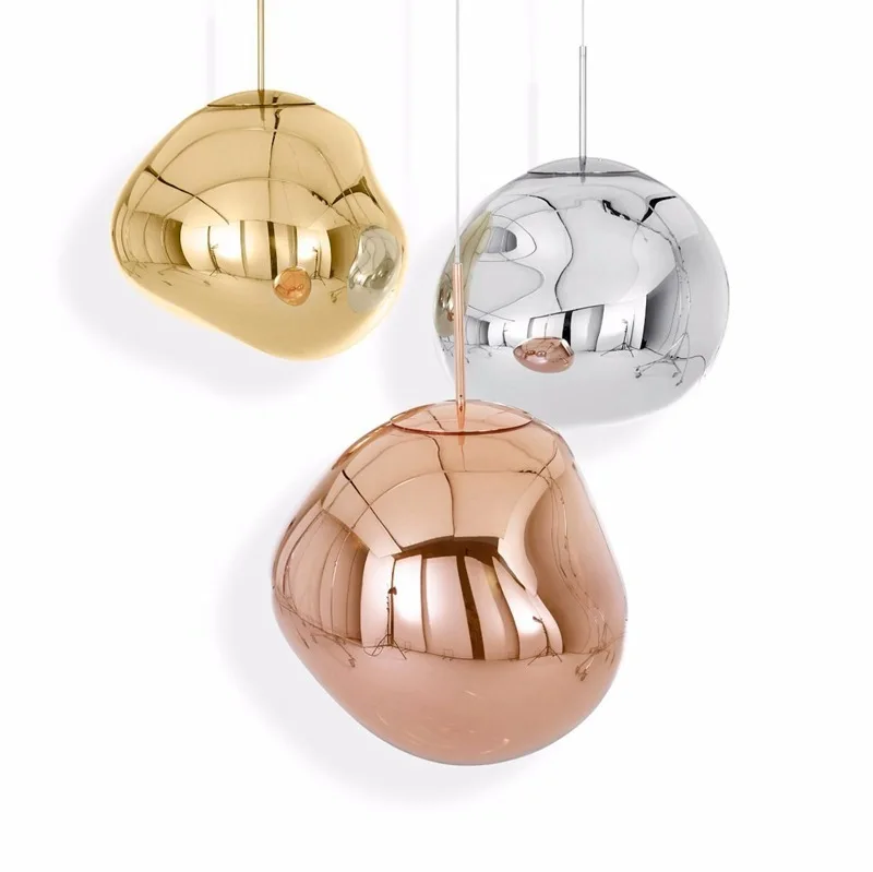 Modern Copper/sliver/gold Glass Ball Lampshade Inside Mirror Pendant Light E27 Bulb Led Indoor Home Living Room Lamp | Лампы и
