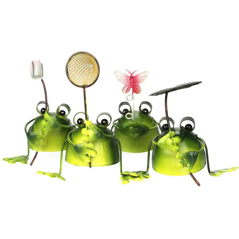 

4 Pieces of Funny Frog Office Decoration Crafts Cartoon Cute Decoration Living Room Desktop Decorations