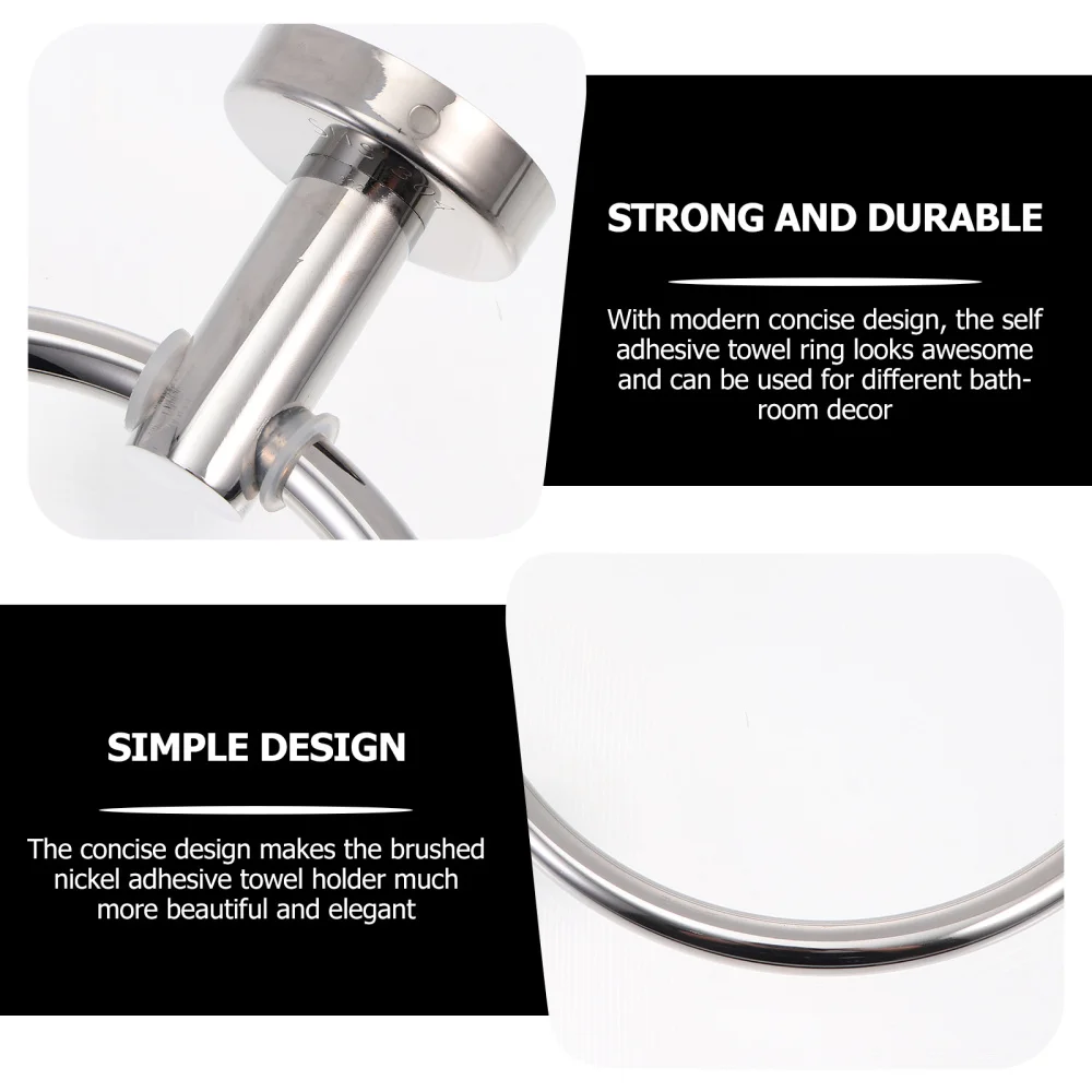 

Towel Ring Hand Towel Holder for Bathroom Drilling Adhesive Hand Towel Rack