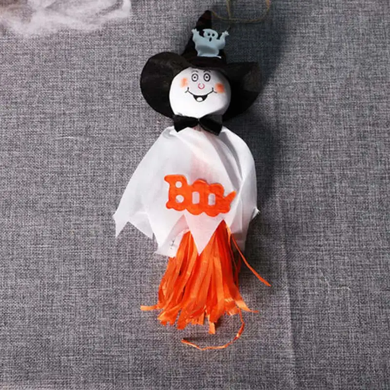

1 pc Pumpkin puppet ornaments Halloween ghost hanging decoration indoor/outdoor ghost party decoration white/green/orange