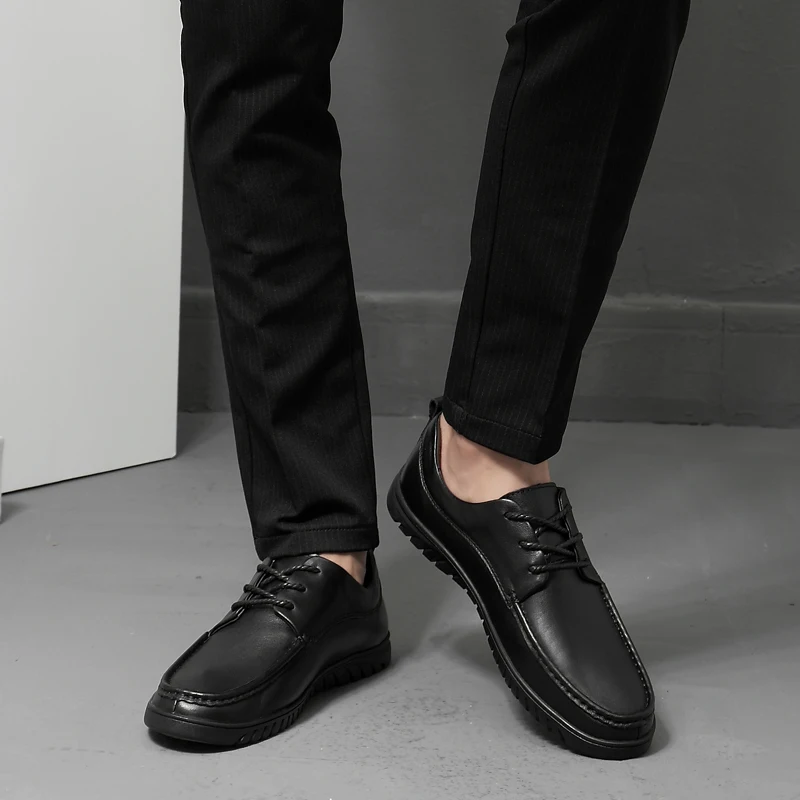 

Casual Sports Shoes Men's Casual Wear Sport Shoes Men Leather Black Flat Sneakers For Fashion Leisure Summer Man Sneaker