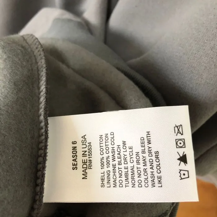 Толстовки Kanye West СЕЗОНА 6 мужские и женские толстовки в масштабе 1:1 высокого