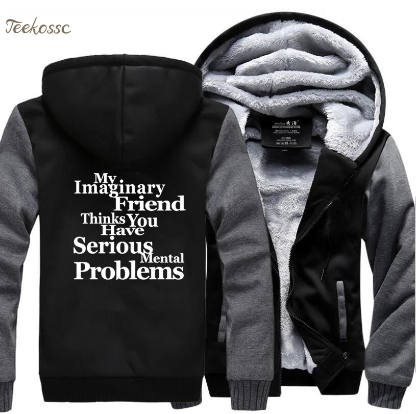 Мой воображаемый друг думает что у вас умственные проблемы толстовки с капюшоном