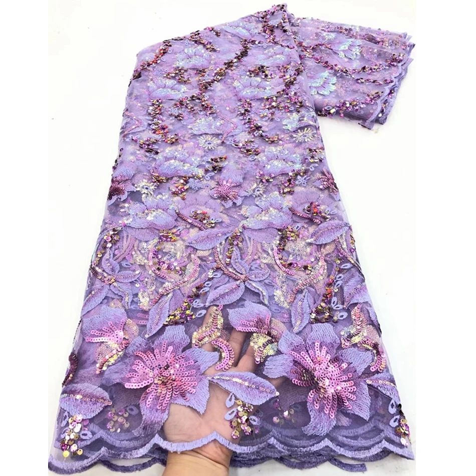 Лидер продаж нигерийская кружевная ткань оранжевого цвета 2021 Африканский