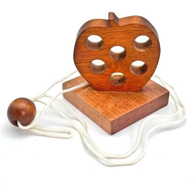 The mind in apple-stimulating form iq wooden string puzzles logically teaser game for adults children | Игрушки и хобби