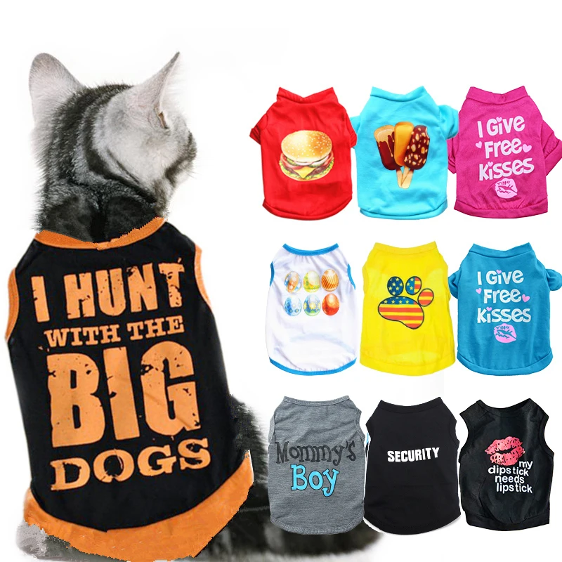 

Summer Pet Cat Clothes for Cat Clothing Pet Clothes for Cats Coat Jacket Clothing for Cats Vest Cool Kitty Costume Pet Products