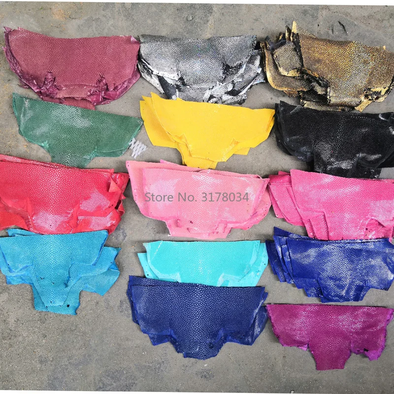 Красочные настоящие волнистые натуральные кусочки кожи рыбок Манта Рей для DIY