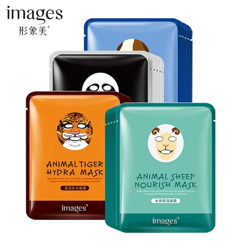 5 шт. Отбеливающая увлажняющая маска для лица с рисунком животных |