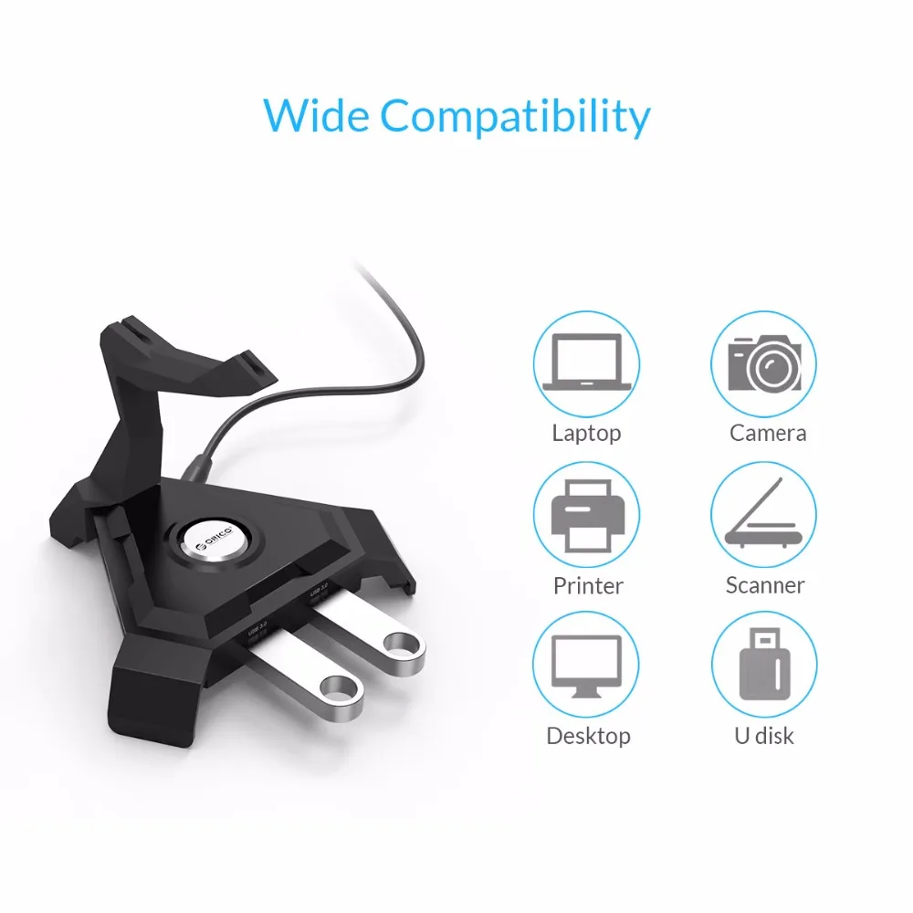 ORICO 4 порта USB2.0 концентратор супер скорость USB зарядное устройство мышь кабель