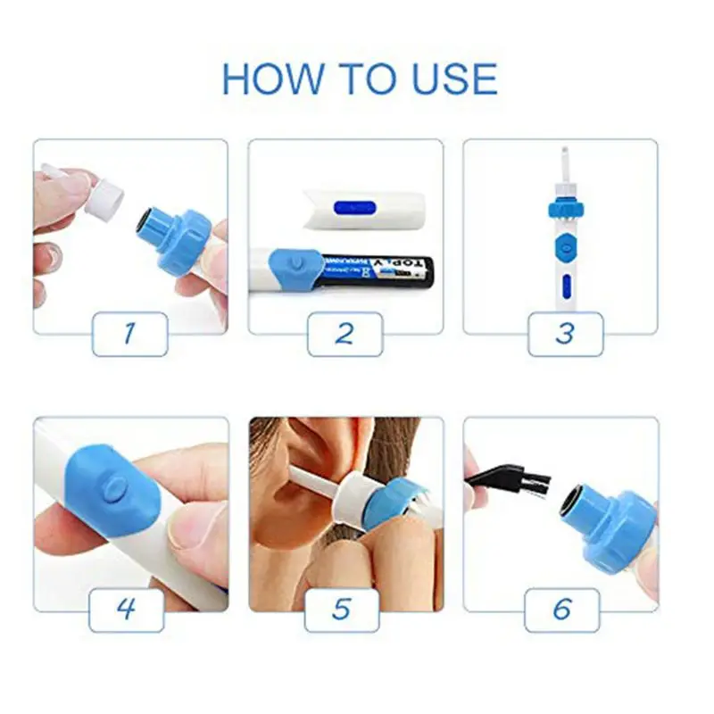 

W3JF Ear Wax Removal Vacuum for Kids & Adults Ear Cleaning Kit Smart Earwax Remover Tool with Replaceable Tips Clean Set