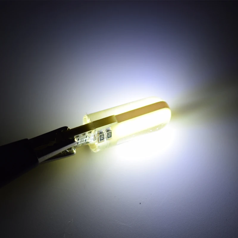 

6PCS 147 168 194 W5W T10 COB Silicone door lights T10 Clearance Lights Cabin lights reading lights License Plate Light White 12V