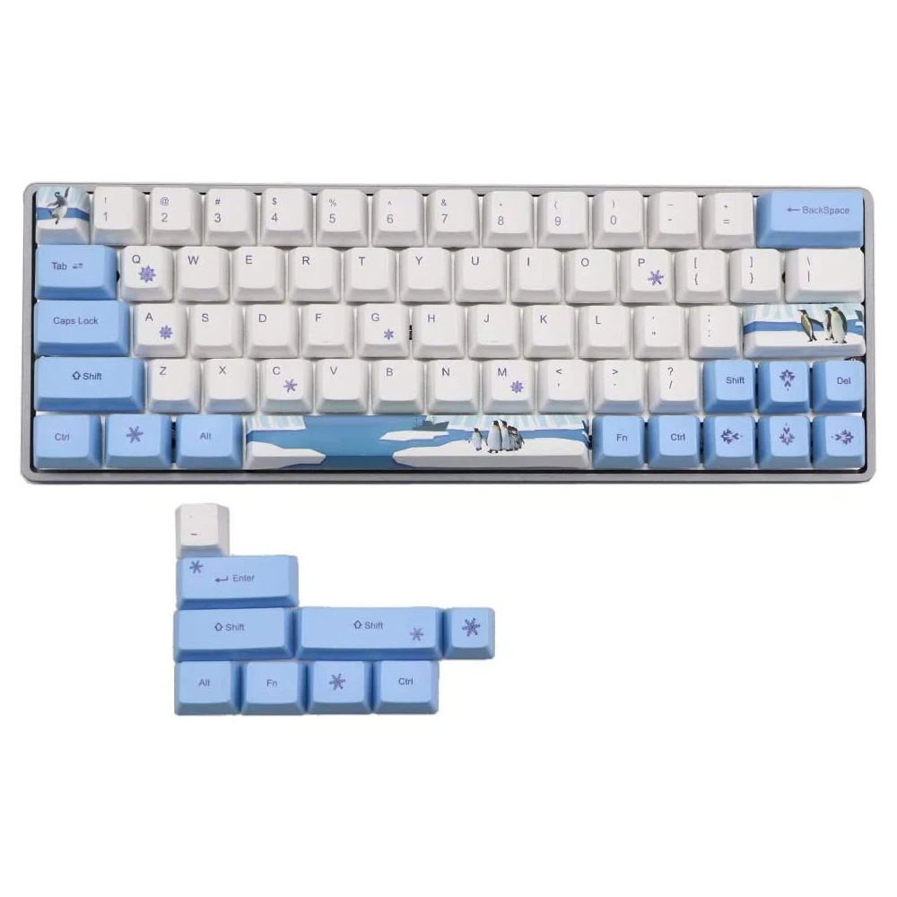 Механическая клавиатура 71 клавиши в стиле пингвина аниме Keycap OEM высота