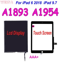 9 7 for ipad6 ipad 6 2018 a1893 a1954 lcd display touch screen digitizer front glass panel for ipad 9 7 2018 lcd replacement
