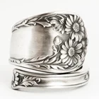 Модные солнцезащитные очки в стиле ретро кольцо с маргариткой, серебряная ложка, кольцо, ведешь kольцо в форме цветка, подарок, 5th, свадьба,
