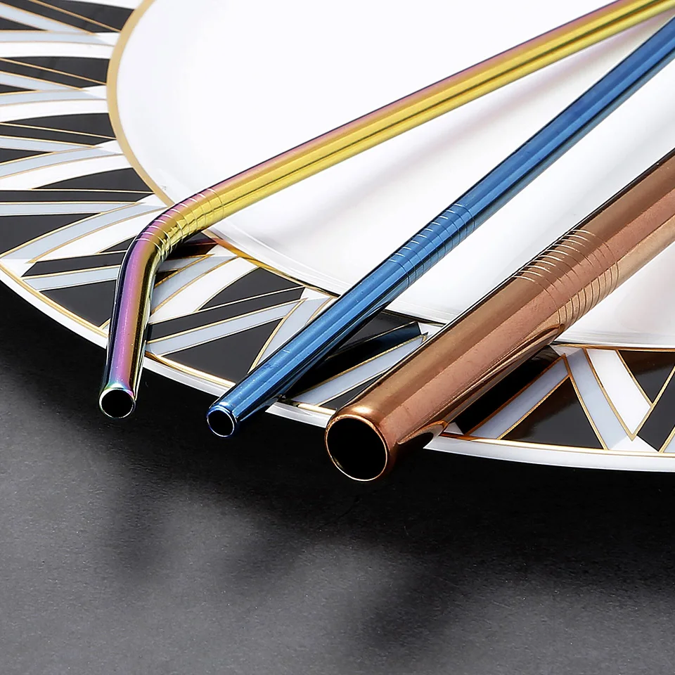 Металлическая многоразовая соломинка экологически чистая 304 из нержавеющей