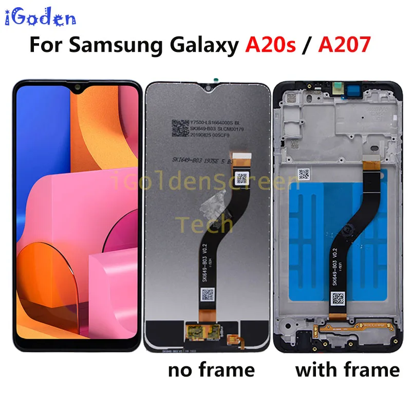 ЖК дисплей с дигитайзером для Samsung galaxy A20s A207/DS A207F A207FD сенсорным экраном