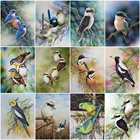 HUACAN вышивка крестиком Птица Животные белый холст сделай сам украшение дома 14CT 40х50 см наборы деревьев вышивка наборы рукоделия