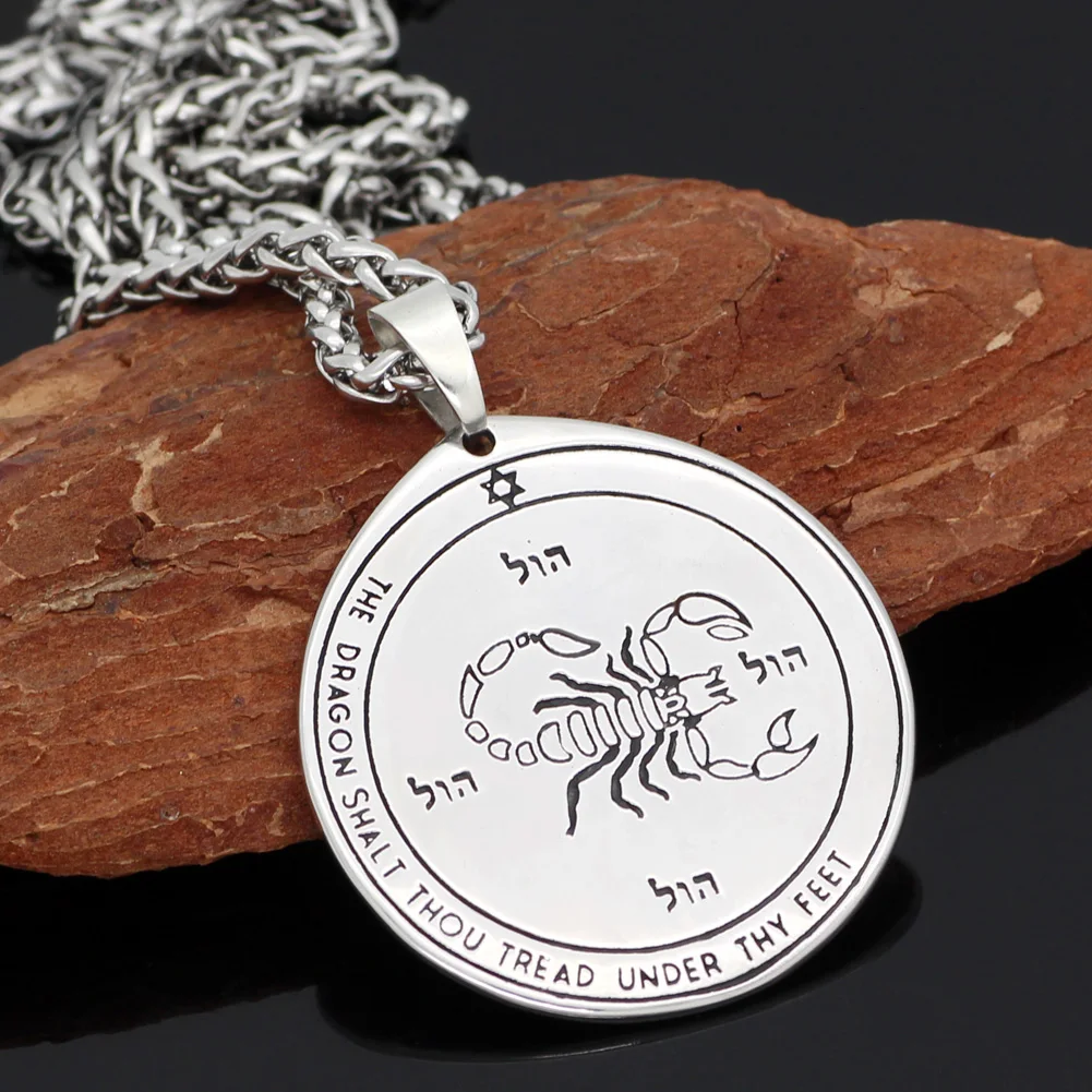 Talisman Pentacle of Solomon Seal Wiccan Pagan Hermetic Enochian Kabbalah Подвеска Ожерелье нержавеющая
