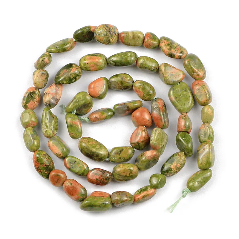 

YHBZRET Natural Unakite Stone Irregular Gravel 4~8mm Loose spacers beads for Jewelry making bracelets DIY handiwork accessories