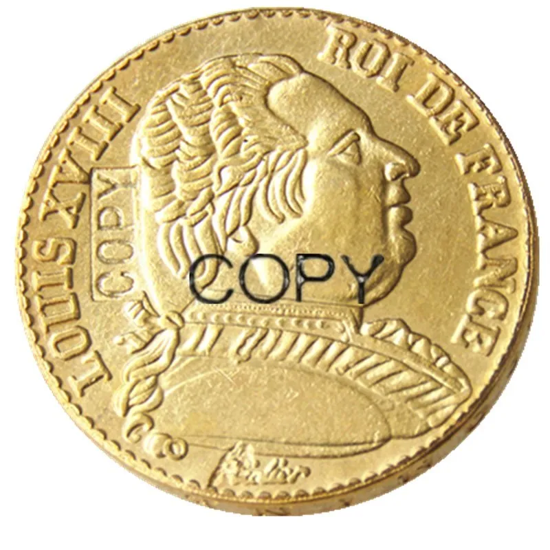 1815R Франция 20 франков Позолоченные копии монет | Дом и сад