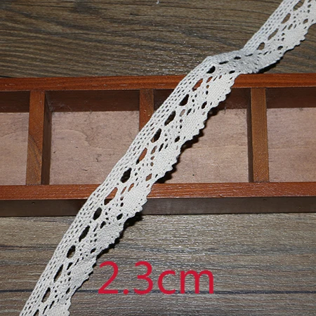 2.3cm 5yards 2-6 см, 5 ярдов, бежевое кружево высокого качества, хлопковое кружево, шитье, домашний интерьер, аксессуары для одежды, материал для рукоделия - Цвет: 2.3cm 5yards