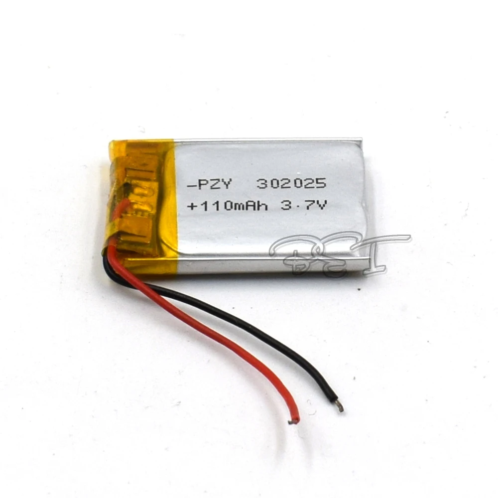 

5Pcs 3.7V Rechargeable 110mAH 302025 Li-Polymer Lithium Ion Li-ion Battery For Toy GPS Mp3 Mp4 Speaker Reader Recorder Led Lamp