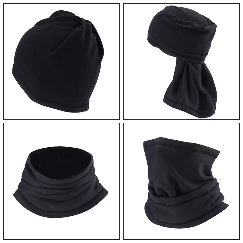 

Winter Outdoor Warmer Neck Gaiter Cover Thermal Half Face Fleece Tube Cycling Skiing Snowboard Hiking Bandana Magic Scarf Black