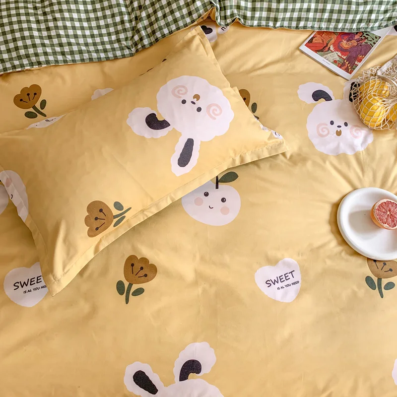 

Soft King ,Twin ,Full Size, Bedding Set 4 In 1,1 Duvet Cover ,2 Pillow Shams And 1 Bed Sheet Queen