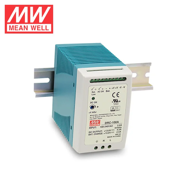 MEAN WELL DRC-40A 13 8 V 27 6 40W Оригинальный UPS din-рейку безопасности промышленности или
