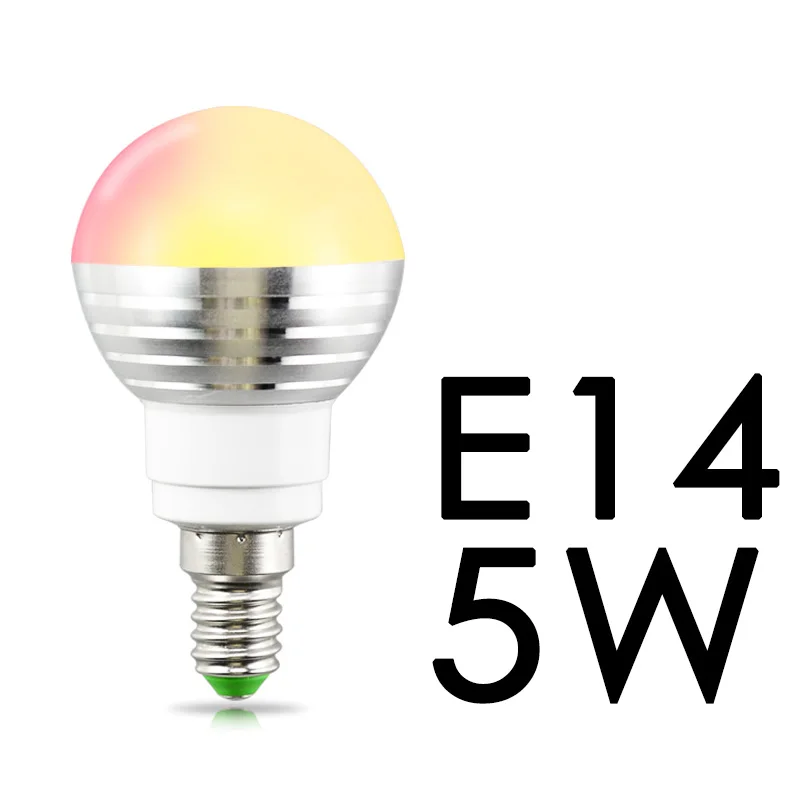 E14 5W E14 5 Вт 110 В 220 праздничные затемнения атмосфера лампочка+ 24key16 Цвет Magic светодиодный светильник ИК-пульт дистанционного управления Управление Цвет изменение - Испускаемый цвет: E14 5W
