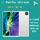 Планшет Pad Pro, 10,1 дюйма, 6 ГБ ОЗУ, 128 Гб ПЗУ, Android 10,0, 4G LTE