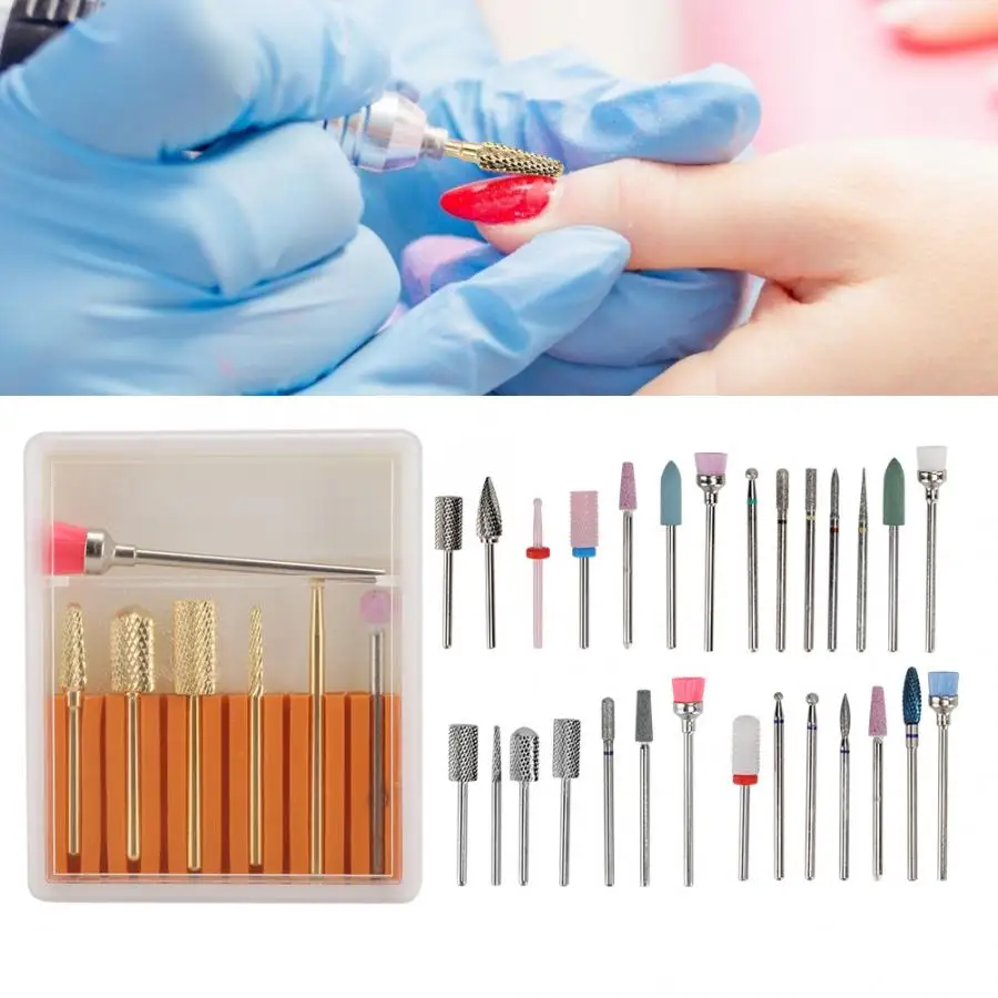 Набор шлифовальных сверл для ногтей удаления омертвевшей кожи|Принадлежности