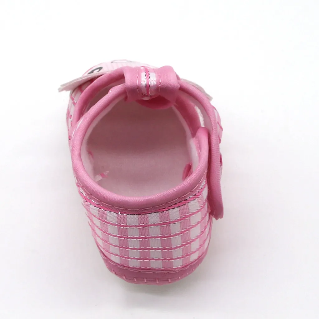Розовые Нескользящие Детские туфли на мягкой подошве для новорожденных обувь