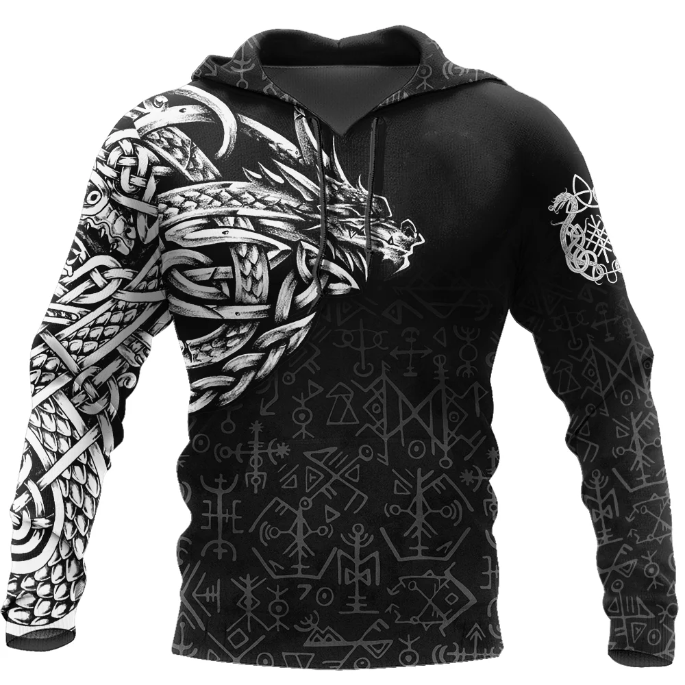 

Новинка 2021, модная мужская Осенняя толстовка с 3D принтом дракона и татуировок, уличная одежда унисекс, повседневная куртка на молнии, пулове...