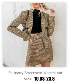 Sollinarry, модное осеннее пальто с зубчатыми лацканами, куртки, женские свободные клетчатые пальто на пуговицах с карманами, женские повседневные Куртки Оверсайз