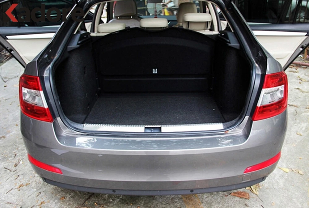 Внутренняя защитная накладка на бампер из нержавеющей стали для Skoda Octavia 2014 2015 2016