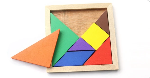 Деревянные головоломки игрушки пазлы геометрической формы Детская развивающая