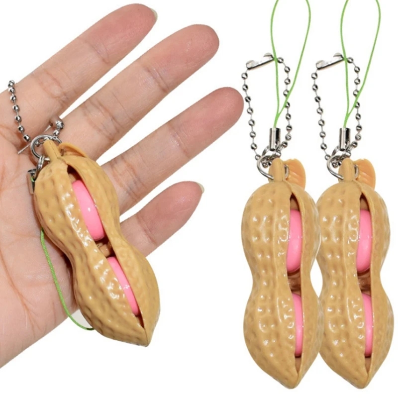 

1PC Hand Squeeze Toys Fidget Set Mini Peanut Shape Toy Miniature Novelty Toys Boys Girls Party Gift Stress Relief Toys