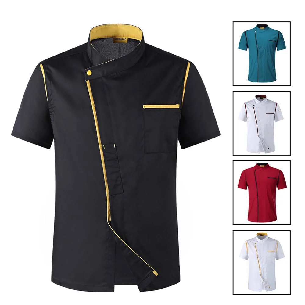 Куртка шеф повара для женщин и мужчин рубашка с коротким рукавом готовки