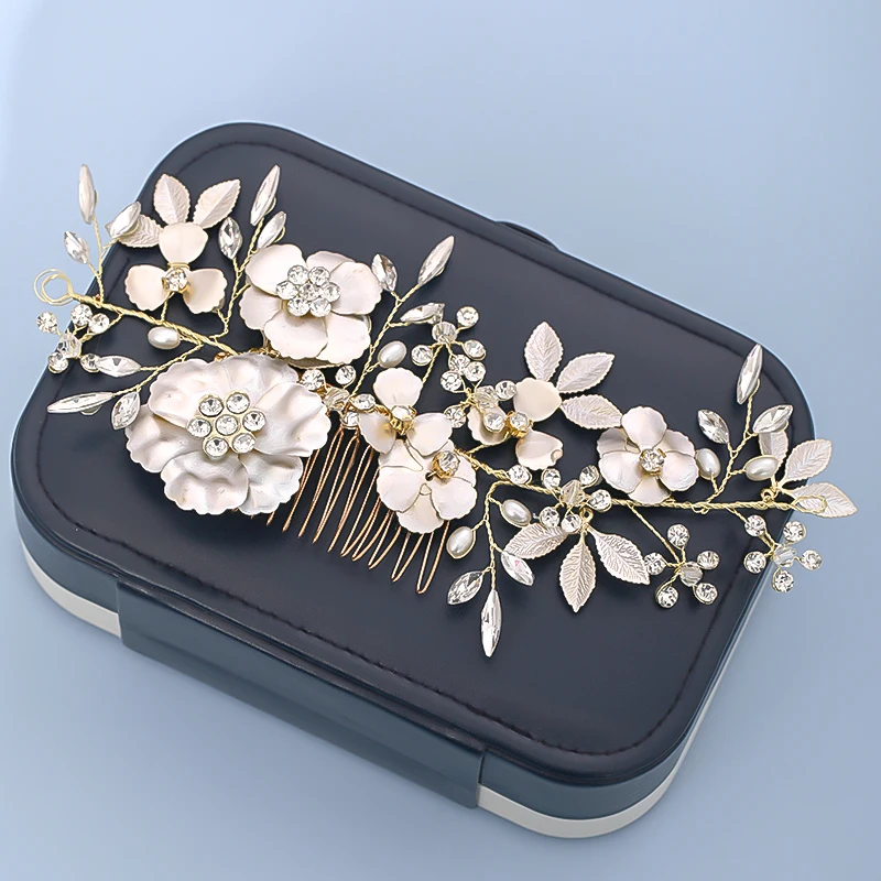 1 шт. золотые аксессуары для волос Элегантные Кристаллы Стразы Свадебная