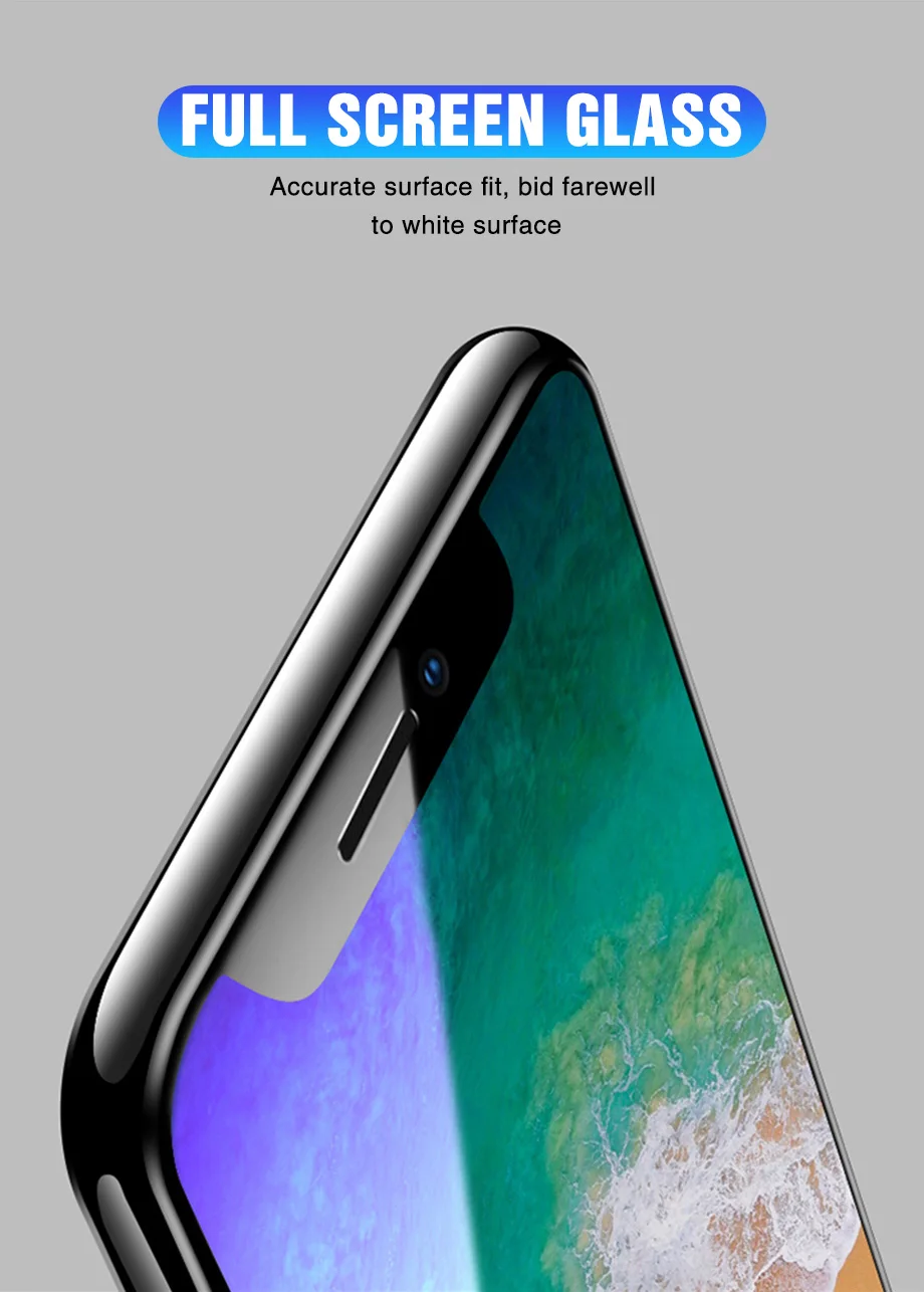 100D полное покрытие Защитное стекло для IPhone X XR XS 6 6S 7 8 Plus Защитная пленка для экрана на IPhone XR XS MAX 5 5S SE 8 7 X стекло