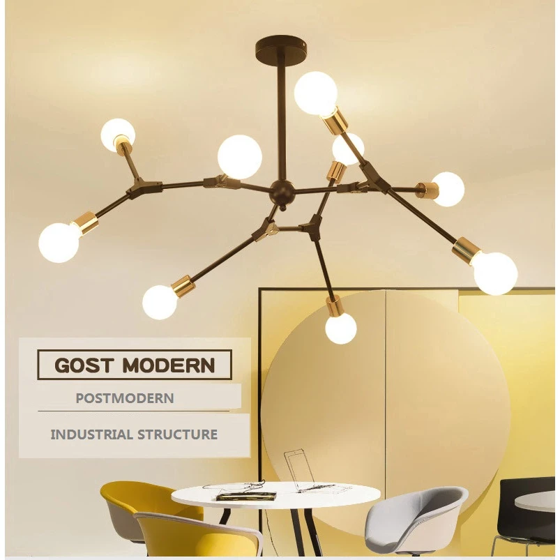 Скандинавская современная люстра Современная креативная железная Подвесная