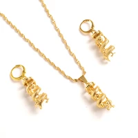 gold dubai india dragon pendant necklaces chain earrings for women gold jewelry sets wedding bridal men christmas gifts