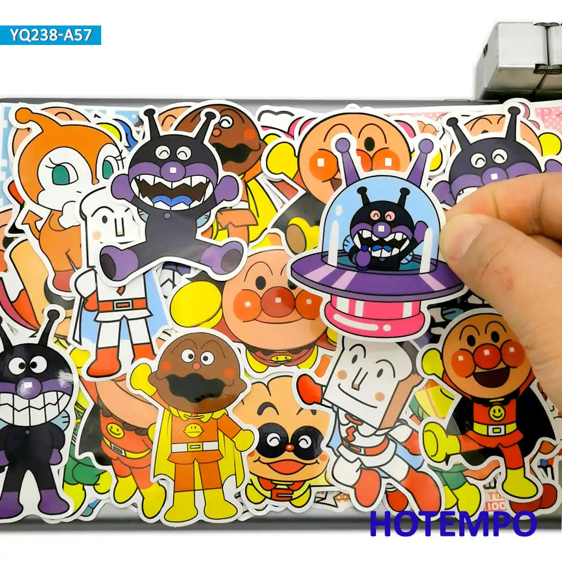 

57 шт., Kawaii, аниме, Anpanman, Докин, Чан, Baikinman, милые забавные мультяшные наклейки для детей, игрушки, записки, гитара, телефон, ноутбук, наклейка