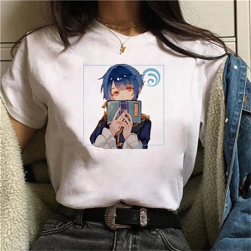 

Japanese Style Oversized T-shirt Anime Women's T-shirt New Game Genshin Impact Aesthetic Graphic T-shirt Plus Size 5xl Y2k Top