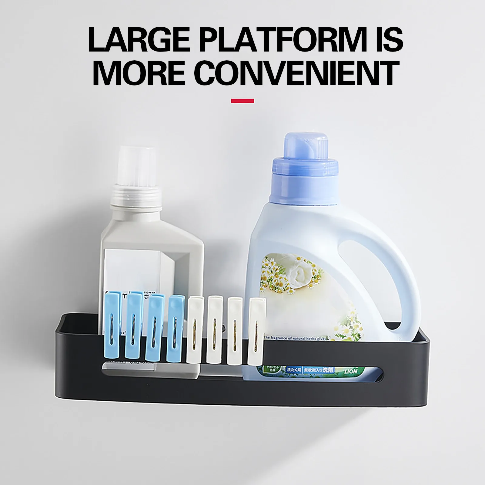 

Home Bathroom Metal Shower Storage Rack Shampoo Holder Shelf Wall Suction 1ML Towel Organizer Storage Rack for Kitchen Toilet