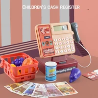 kids cashier toy cash register calculator childrens puzzle play toy girl boy simulation supermarket store shopping cosplay toys