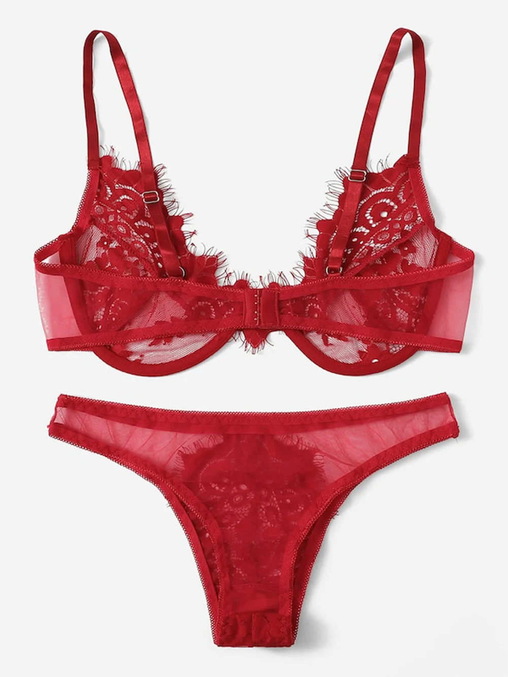 Женский комплект Meihuida с кружевным бюстгальтером стринги комбинация ночная