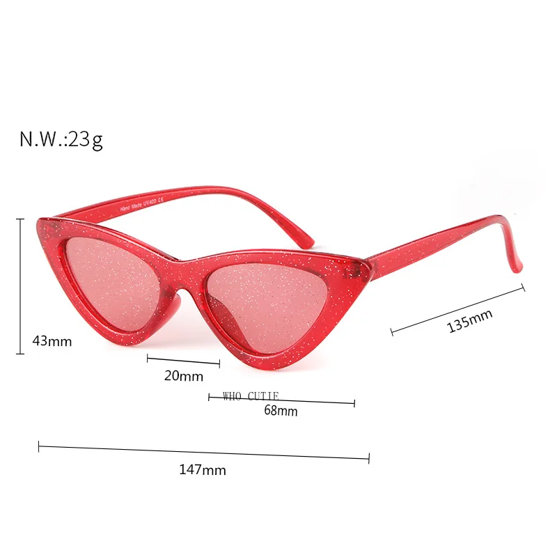 Классические хрустальные солнцезащитные очки кошачий глаз для женщин и мужчин